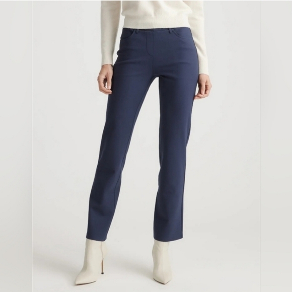 Quince's Womens Ultra-Stretch Ponte Straight Leg 4-Pocket Trouser Pants🆕️✨️ - Picture 1 of 9